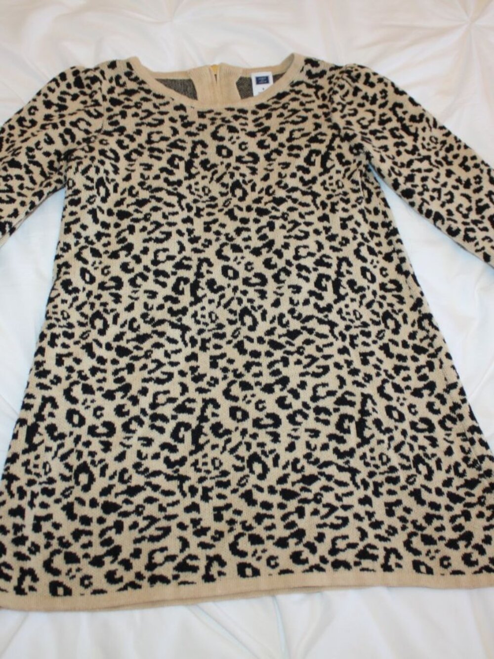 JANIE AND JACK SIZE 3 3T Autumn Sunset Animal Print Leopard LS Sweater Dress